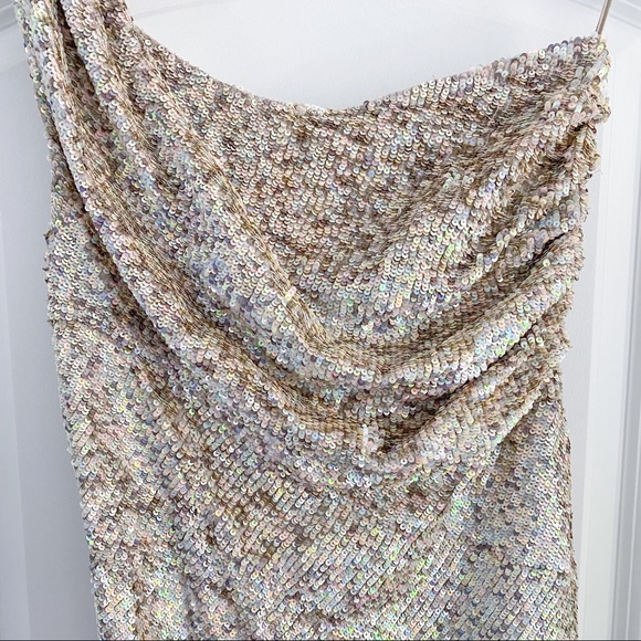 AllSaints silver sequin dress, UK 10/ US 6 - Picture 8 of 11